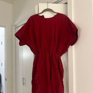 Banana Republic Factory Red Poplin Mini Dress
